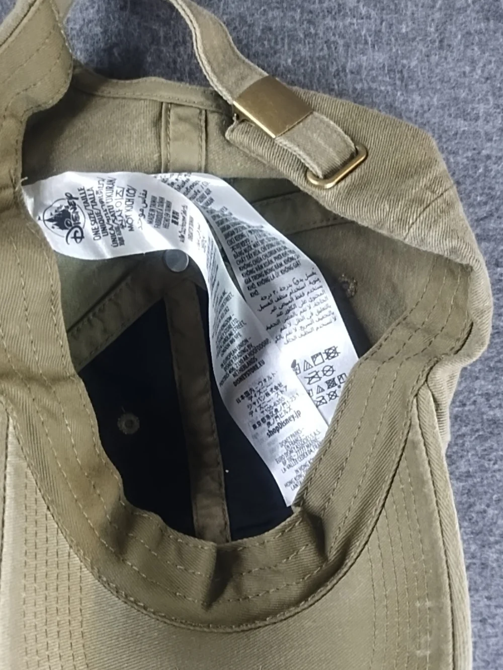 Disney Olive Green Baseball Cap with Mickey Graphic